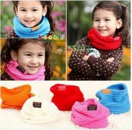 2014New Fallr and Winter Warm Scarf Children Baby Boy Girls Knitted OScarf kids candy warm neck bib scarf2230243