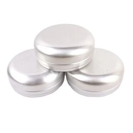 100ml Candle Containers Empty Candy Pots Tin Metal Cream Jars 77mm x 32mm 100G Silver Round Cosmetic Accessory Boxes Aluminum Tins