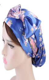 Soft Silk Hair Bonnet With Wide Band Comfortable Night Sleep Hat HairLoss Salon Colour Highlighting Hairstyling Tool5329846