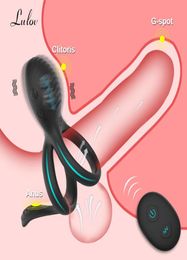 Wireless Remote Control Penis Vibrating Ring Vibrator sexy Toys For Men Couple Cock Rings Cockring Retardant Ejaculation Delay1773008