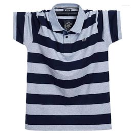 Men's Polos Casual Classic Polo Shirts Summer Cotton Soft Breathable Fashion Striped Half Tops Men Business Short Sleeve