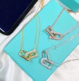 Luxury Pendant Necklace Hardware Designer S925 Sterling Silver Crystal Bucket Lockets Charm Short Chain Choker For Women Jewelry1368700