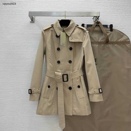 designer women luxurious Double breasted waist version long sleeve upper garment high quality overcoat Jan 12