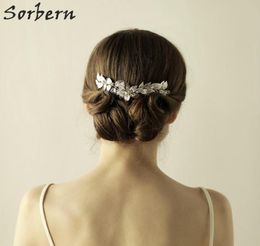 Sorbern Korean Style Bridal Headpieces Women Hairpin Female Rhinestone Beautiful Flower Hair Comb Tiara Bridal Hair Wedding Access7938987