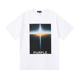 Summer Purple Shirt Purple Brand Shirt Designer T Shirt Mens Women Graphic Tee Outdoor Casual Tshirt Tour Tshirts Man Tops Size S--XL 8114