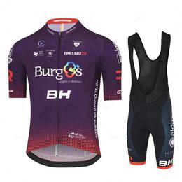 Sets New BH Burgs TEAM 2022 CYCLING JERSEY 19D Bike Shorts Set Ropa Ciclismo Mens MTB Summer Quick Dry Bicycle Maillot Pants Clothing