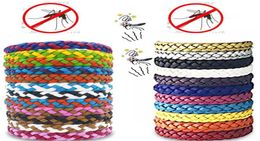 DIY Braid PU Leather Bracelet Mosquito Repellent Bracelets Antimosquito Wristband Bangle Ropes Braid Insect Repellent Pest Contro3951124