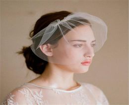 Vintage Wedding Bridal White Birdcage Veil Face Fascinator Comb Headdress Hair Accessories Headband Headdress Face Veils Prom Fash9229353