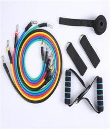 11pcs one set Pull Rope Fitness Exercises Resistance Bands Latex Tubes Pedal Excerciser Body Training Workout Elastic Band31745319893