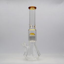 16inch Glass Bong Tobacoo Hookah Becker Diamond Water Pipe 14mm Female Joint with Bowl with Downstem