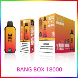 BANG BOX 18000 DUAL MESH Type C Charger Capacity 25ml e liquid Battery 850mah Bang 18000 Bang Box 12 Flavors crazvapes