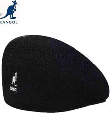 Kangol kangaroo wool mesh Beret with steel seal01234562452990