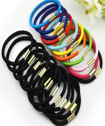 Black and Candy Coloured Hair Holders Elasticity Rubber Hairband Tie for Girl Women Hair Accessories 200 PCS4077432