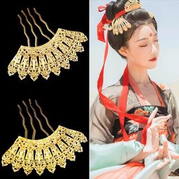 Party Supplies Golden Vintage Hairpin Alloy Princess Hair Accessories Retro Bride Stick Jewellery For Women Gift Model Show