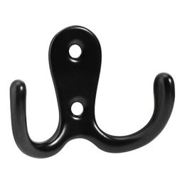 Wall Mount Retro Cabinet Hooks Coat Hanger Metal Double Clothes Hook