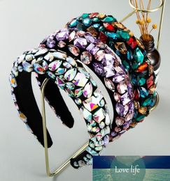 Rhinestone Headbands Hair Accessories Baroque Jeweled Hairband for Women Girls Crystal Bezel Elegant Velvet Satin Headband Fashion5878419