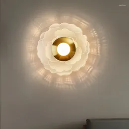Wall Lamps Led Indoor Bedroom Living Room Lamp Flowers Lights Home Decoration Acrylic Modern Luminaire