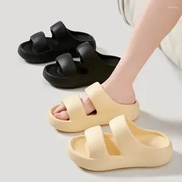 Slippers Women's 2024 Summer Thick-soled Heightened Fairy Wind Beach Sandals Cross-border Bread Flip-Flops