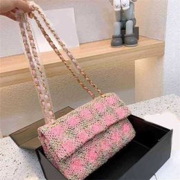 Can Shoulder Bag Designer Bags For Women Handbag Women Chain Underarm Bag Grid Pattern Crossbody Bags Chain Lady Purse 220708/220902