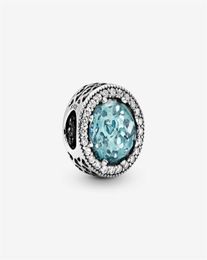 100 925 Sterling Silver Sparkling Glacier Blue Charms Fit Original European Charm Bracelet Fashion Women Wedding Engagement Jewel8483089