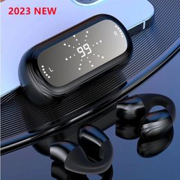 Headphones New 2023 Bone Conduction earbuds Bluetooth Earphones Open Ear Clip Wireless Headphones with Mic Sports Headsets for Smartphone