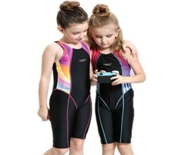 LANDUBI Competitive Sport Swimming Suit Girl Swimwear Baby Children 1PC Swimsuit for Kids Trunks Patchwork Quick Dry 2206224275268