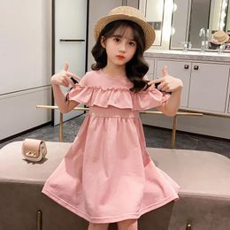 Girl Dresses Child Summer Flower Print Dress Lace Children Party Princess Fashion Teens Clothes 4 6 8 10 12 Ages