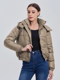 Women's Trench Coats Marwin 2024 Winter Elegant Cotton Coat Stylish Belt Hooded PU Warm Jacket Female Windproof Parka