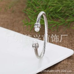 Desginer david yuman Jewellery Pearl Bracelet Popular Woven Twisted Thread Hand Bracelet with Diamond New Electric