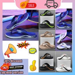 Free shipping Designer Casual Platform Slides Slippers Men anti slip wear-resistant Light weight breathable soft soles flip flop Flat Beach sandals