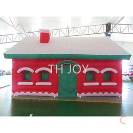 Christmas house inflatable Santa grotto with white light protable tent for decoration