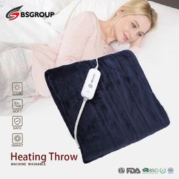 50*60'' King Size Flannel Sherpa Thermal Electric Heated Over Blankets Electr Heating Throw Blanket 110V Winter Warmer US Plug 240111