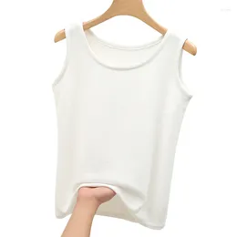 Camisoles & Tanks White Camisole Women's Summer Loose Black Suit Underneath Bottomed Waffle Sleeveless Top