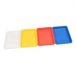 Plates 5pack Lot Art And Crafts Tray Lightweight Durable Multicolor Plastic Organiser