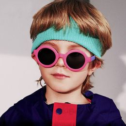 Fashion Girls Polarising sunglasses kids foldable round frame Uv 400 beach eyewear 2024 kids sunblock children sun glasses Z6661