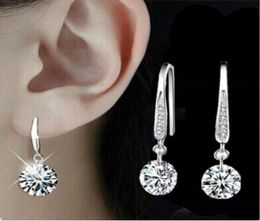 Korean Wedding Accessories Jewellery Version of the New Bride Pierced Drop Earrings Whole Fashion HighGrade Crystal Zircon Stud2330517