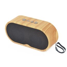 Speakers Private Model and Wood Grain Design Bluetooth Speaker with FM Radio Card Slot Voice Prompt Call Function Mini Wireless Sound