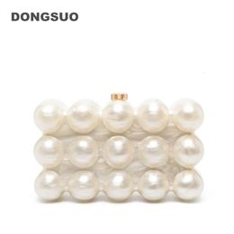 Women Acrylic bubble Clutch Bag For Wedding Party Luxury ivory Box Evening Purses Designer Handbags High Quality 240111