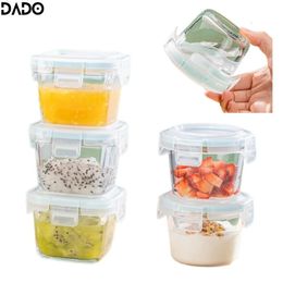 Mini Glass Baby Food Storage Jars Store Box Feeding Bottle Feeder with Lid Rack Reusable Small Container Set Snacks Kids Infants 240111