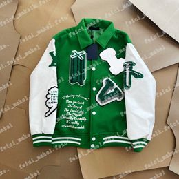 Designer mens varsity jacket Lou baseball coat fashion womens letterman jackets embroiderd letter jacket single breasted tops couples mens clothing