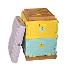 2 Layers Insulation Plastic Beehive, Super Solid Langstroth Beehive 10 Frames Plastic Beehives Top Bee Feeder Pollen Trap