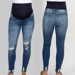 Summer Autumn Fashion Pants Maternity Jeans High Waist Belly Skinny Pencil Clothes for Pregnant Women Pregnancy 240111