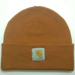 Carhartt's Trendy Brand Cold Hat with A Large Head Circumference for Slimming 23 Winter New Vintage Workwear Knitted Hat, American Style 741