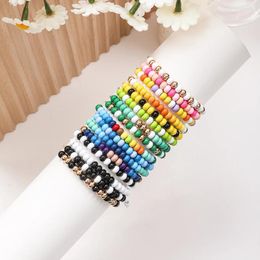 Charm Bracelets 3MM Enamel Y2K Beads Girls Teens Kids Children Colorful Candy Color Beaded Bracelet Women Boho DIY Jewellery