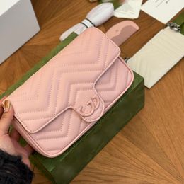 Lady mini handbags Marmont Stunning Luxurys Designers Bags Cross body Luxuries Genuine Leather With Serial Number Designer bags handbag Size 21*4*12cm