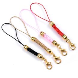 50Pcs Nylon Material Hand Wrist Lanyard Lobster Clasp Rope Keychain Mobile Phone Strap Charms Keyring Bag Accessories Key Ring 240111