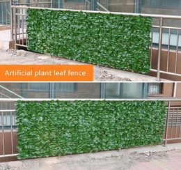 Decorative Flowers Wreaths Pastoral Style Artificial Leaves Fence Rectangular Removable Fencing Barrier For Outdoor Garden 50x102260173