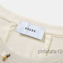 Newsummer Collection Rhude Tshirt Oversize Heavy Fabric Couple Dress Top Quality t Shirt T7GN