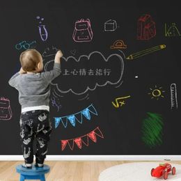 Premium Blackboard Wall Sticker for Kids and Office Self-Adhesive Chalkboard and Thick Whiteboard Sticker Teaching Tool 240111