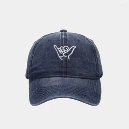 Ball Caps Spring Cotton Cartoon Gesture Embroidery Casquette Baseball Cap Adjustable Snapback Hats For Men And Women 147